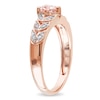 Heart-Shaped Morganite and Diamond Accent Ring in 10K Gold