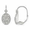 Thumbnail Image 0 of 0.13 CT. T.W. Diamond Filigree Drop Earrings in Sterling Silver