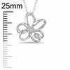 Diamond Accent Open Flower Pendant in Sterling Silver