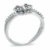 0.10 CT. T.W. Diamond Butterfly Fashion Ring in 10K White Gold