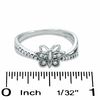 0.10 CT. T.W. Diamond Butterfly Fashion Ring in 10K White Gold