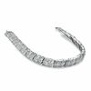Thumbnail Image 2 of 1.00 CT. T.W. Round and Baguette Diamond Bracelet in Sterling Silver