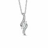 Thumbnail Image 1 of 0.25 CT. T.W. Diamond Bypass Pendant in 10K White Gold