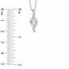 Thumbnail Image 2 of 0.25 CT. T.W. Diamond Bypass Pendant in 10K White Gold