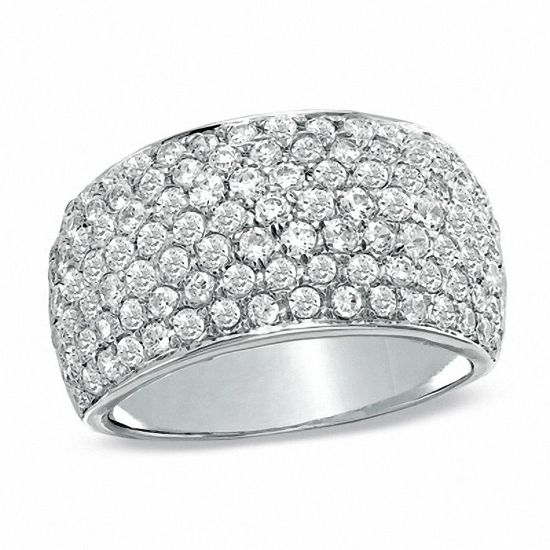 2.00 CT. T.W. Diamond Multi-Row Band in 10K White Gold|Peoples Jewellers