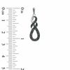 Thumbnail Image 2 of 0.12 CT. T.W. Black Diamond Swirl Drop Earrings in Sterling Silver