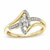 Thumbnail Image 1 of 0.20 CT. T.W. Diamond Marquise Bypass Ring in 10K Gold