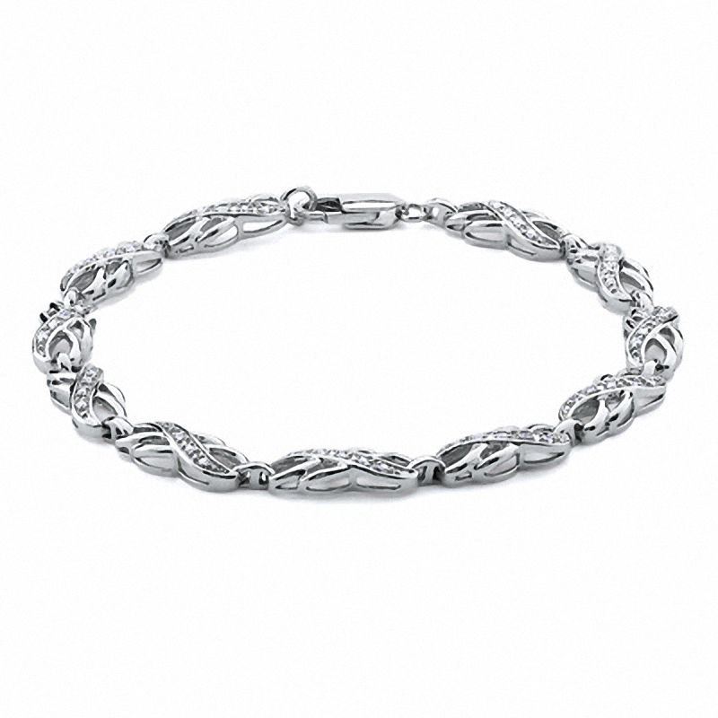 0.25 CT. T.W. Diamond Infinity Bracelet in Sterling Silver|Peoples Jewellers