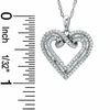 Thumbnail Image 1 of 0.33 CT. T.W. Diamond Pretzel Heart Pendant in Sterling Silver