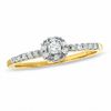 Thumbnail Image 1 of 0.16 CT. T.W. Diamond Round Bezel Promise Ring in 10K Gold