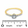 Thumbnail Image 3 of 0.16 CT. T.W. Diamond Round Bezel Promise Ring in 10K Gold