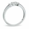 Thumbnail Image 2 of 0.20 CT. T.W. Diamond Three Station Promise Ring in 10K White Gold