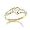 Thumbnail Image 0 of Heart-Shaped Diamond Accent Ring in 10K Gold