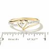 Thumbnail Image 3 of Heart-Shaped Diamond Accent Ring in 10K Gold