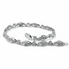 Thumbnail Image 2 of 0.16 CT. T.W. Diamond Heart Bracelet in Sterling Silver