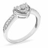 Thumbnail Image 1 of 0.25 CT. T.W. Heart-Shaped Diamond Frame Promise Ring in 10K White Gold