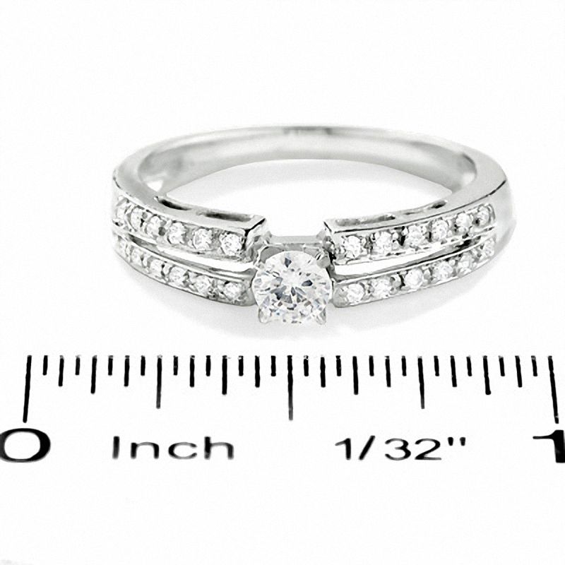 0.25 CT. T.W. Diamond Split Shank Promise Ring in 10K White Gold|Peoples Jewellers