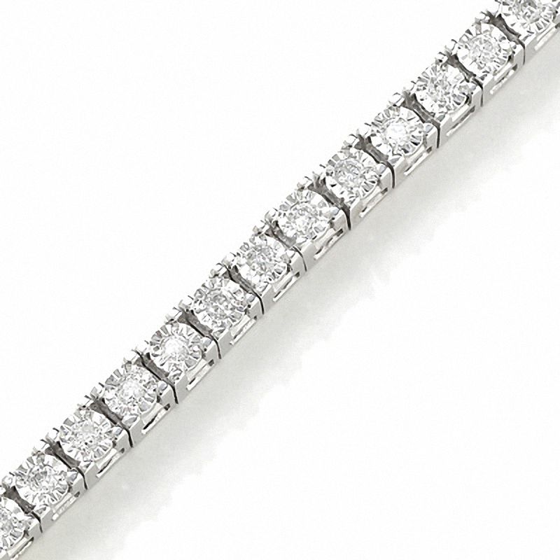 Sterling Silver Diamond Tennis Bracelet 7 Qd: 16467651887155 | Canada