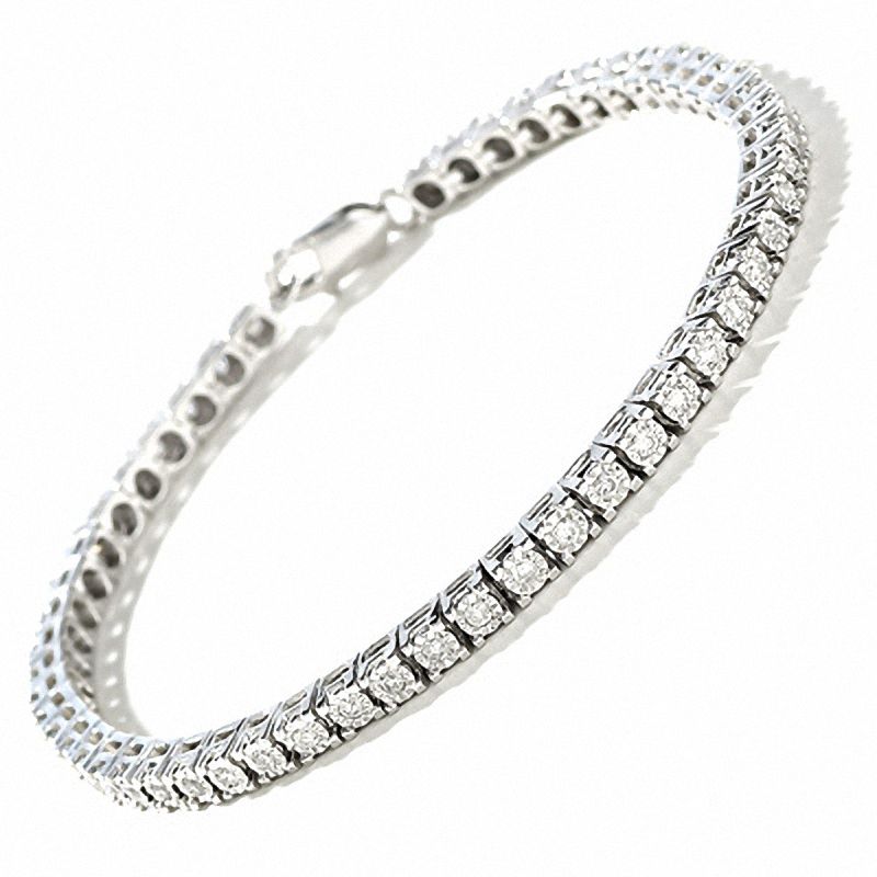 Diamond Tennis Bracelet In Sterling Silver | lupon.gov.ph