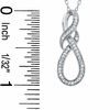 Diamond Accent Knotted Swirl Pendant in Sterling Silver