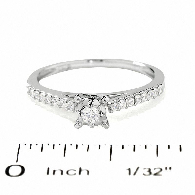 0.20 CT. T.W. Diamond Promise Ring in 10K White Gold