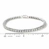 Thumbnail Image 3 of 0.75 CT. T.W. Diamond Tennis Bracelet in Sterling Silver