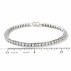 Thumbnail Image 2 of 0.75 CT. T.W. Diamond Tennis Bracelet in Sterling Silver