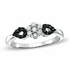 Thumbnail Image 0 of 0.25 CT. T.W. Enhanced Black and White Diamond Promise Ring in 10K White Gold