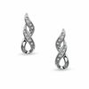 Thumbnail Image 0 of Diamond Accent Infinity Swirl Earrings in Sterling Silver