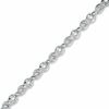 Thumbnail Image 1 of 0.10 CT. T.W. Diamond Swirl Loop Bracelet in Sterling Silver