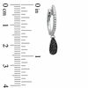 Thumbnail Image 2 of 0.25 CT. T.W. Black and White Diamond Teardrop Earrings in Sterling Silver