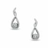 Thumbnail Image 0 of Diamond Accent Infinity Loop Drop Earrings in 10K White Gold