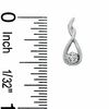 Thumbnail Image 1 of Diamond Accent Infinity Loop Drop Earrings in 10K White Gold