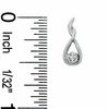 Diamond Accent Infinity Loop Drop Earrings in 10K White Gold