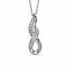 Thumbnail Image 0 of Diamond Accent Swirl Loop Pendant in Sterling Silver