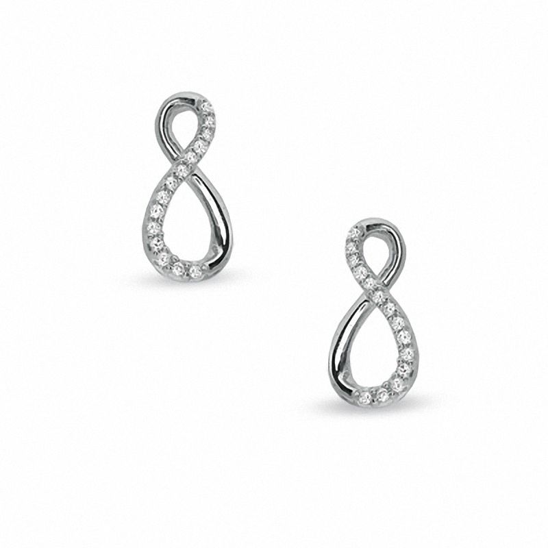 0 20 Ct T W Diamond Infinity Earrings In 10k White Gold Peoples Jewellers 0 20 Ct T W Diamond Infinity Earrings In 10k White Gold Peoples Jewellers
