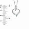 Thumbnail Image 2 of Diamond Accent Polished Heart Pendant in Sterling Silver
