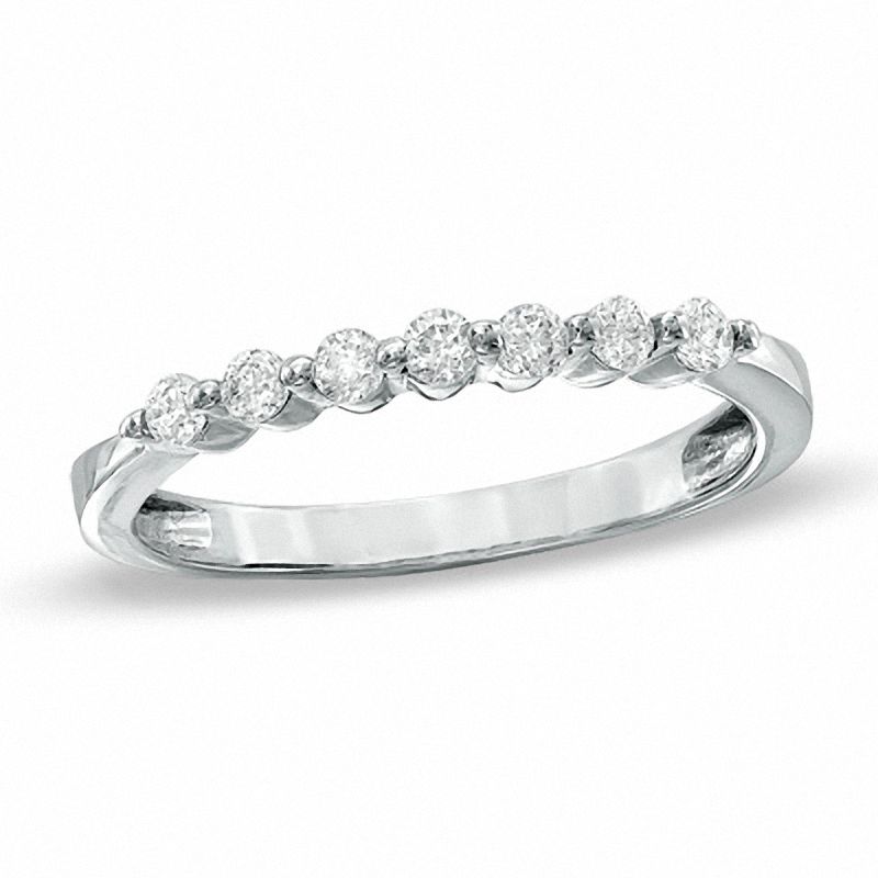 0.25 CT. T.W. Diamond Seven Stone Band in 10K White Gold