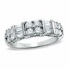 Thumbnail Image 0 of 1.00 CT. T.W. Baguette and Round Diamond Station Band in 10K White Gold