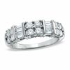 Thumbnail Image 1 of 1.00 CT. T.W. Baguette and Round Diamond Station Band in 10K White Gold