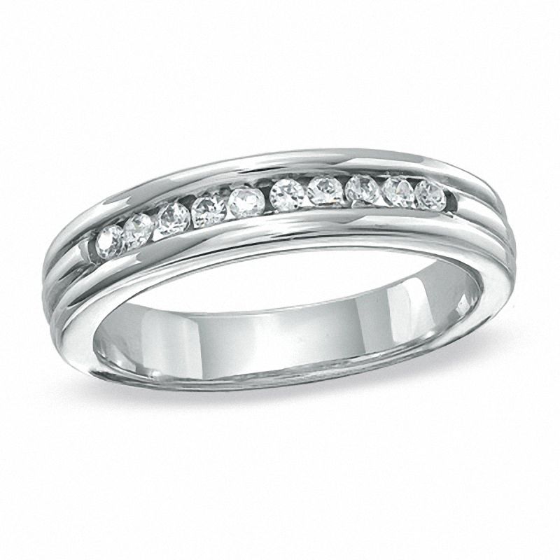 0.33 CT. T.W. Diamond Channel Band in Sterling Silver
