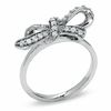 Thumbnail Image 2 of 0.25 CT. T.W. Diamond Knot Bow Ring in Sterling Silver