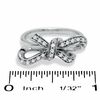 Thumbnail Image 3 of 0.25 CT. T.W. Diamond Knot Bow Ring in Sterling Silver