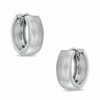 Thumbnail Image 1 of Polished Huggie Hoop Earrings in 14K White Gold