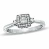 0.25 CT. T.W. Princess-Cut Diamond Frame Promise Ring in 10K White Gold