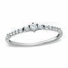 0.20 CT. T.W. Diamond Three Stone Ring in 10K White Gold