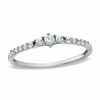 Thumbnail Image 0 of 0.20 CT. T.W. Diamond Three Stone Ring in 10K White Gold