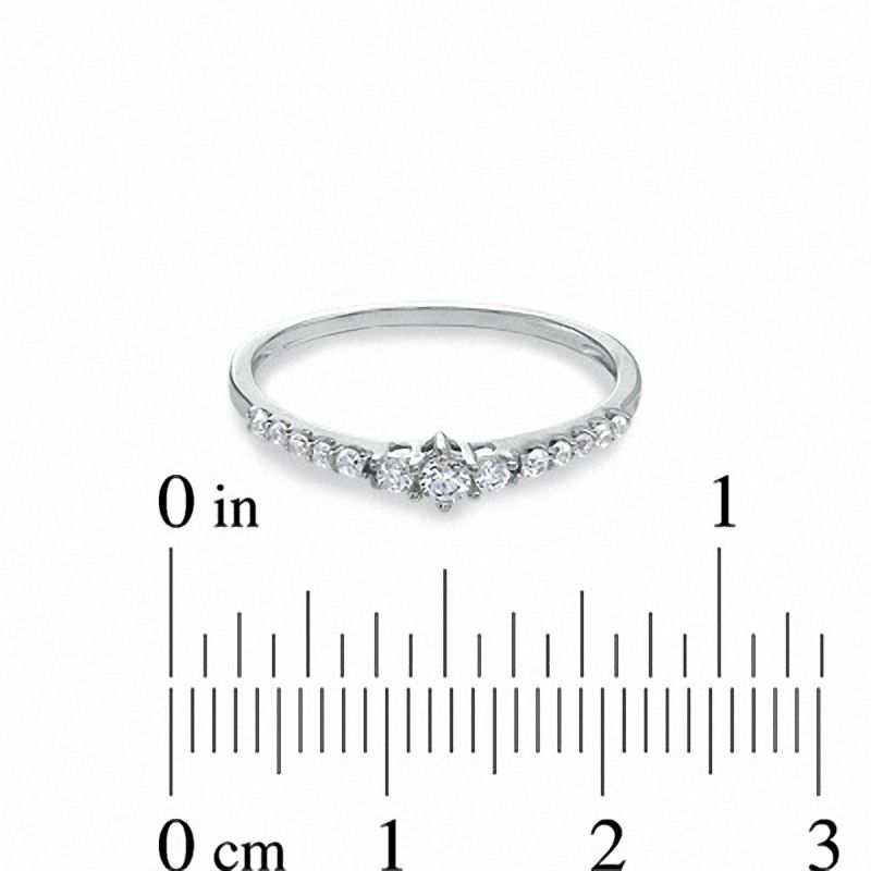0.20 CT. T.W. Diamond Three Stone Ring in 10K White Gold