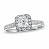 0.75 CT. T.W. Princess-Cut Diamond Framed Engagement Ring in 14K White Gold