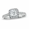 Thumbnail Image 0 of 0.75 CT. T.W. Princess-Cut Diamond Framed Engagement Ring in 14K White Gold